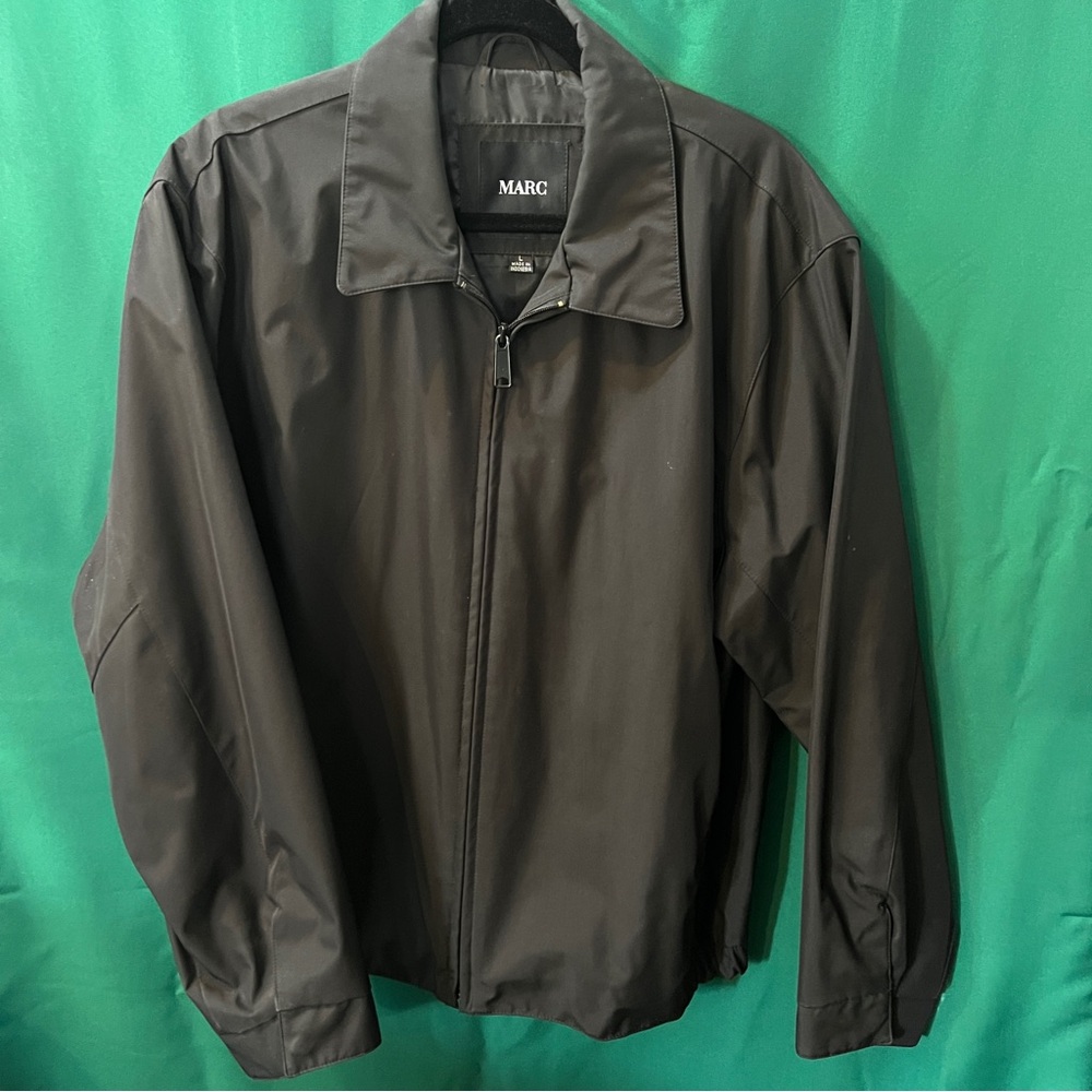 Marc New York Men's Windbreaker Black Jacket SZ L pre-owned